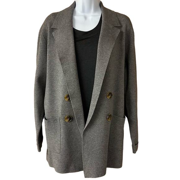 New! Becool Women’s USA S/M Long Sleeve Sweater Cardigan Made of Viscose in Gray - Picture 1 of 15